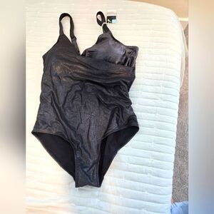 Serra shiny black one piece swimsuit szL